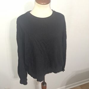 SHEIN Black Long Sleeve W Cut-Out Back- W Sz 12